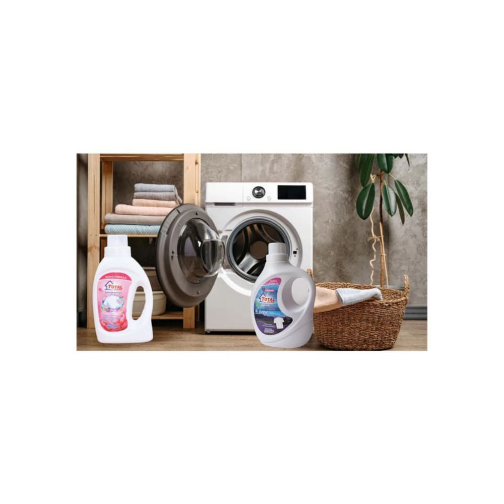 Detergente líquido 4 en 1 Total Care (1 L) + Suavizante para ropa con fragancia a rosas Total Care (1 L) - Miniatura 2