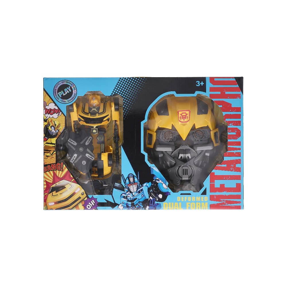 Robot transformer en carro + careta temática para disfraces Deformed Toys - Miniatura 1