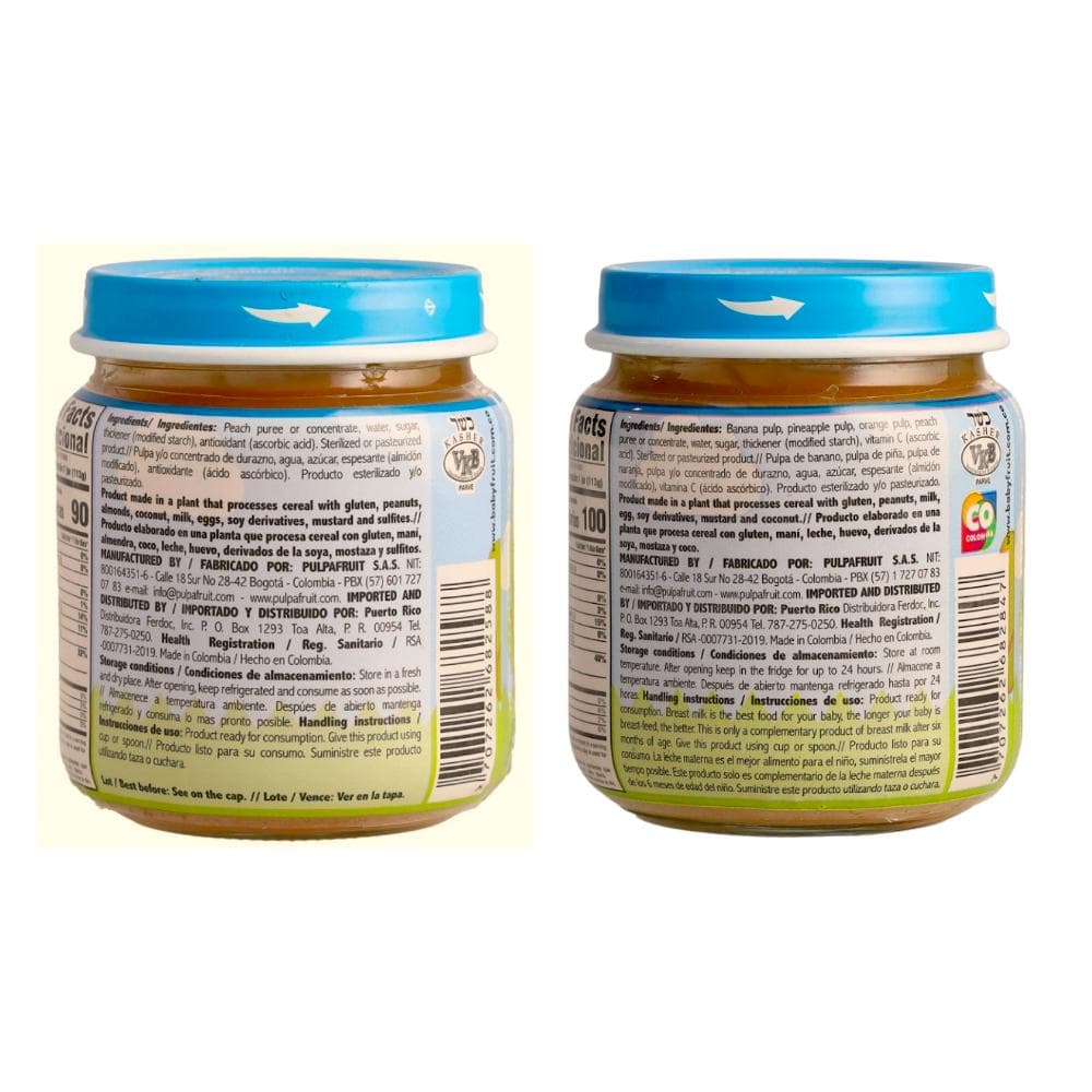 Compotas de frutas mixtas y durazno Baby Fruit (48 x 113 g / 4 oz) - Miniatura 3