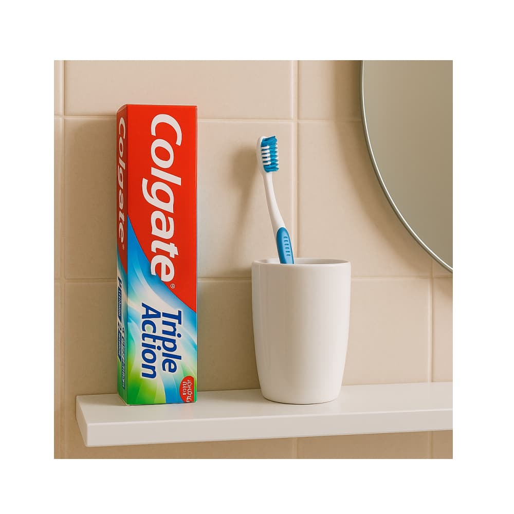 Pasta de dientes triple acción sabor menta intenso Colgate (4 x 75 ml) - Miniatura 4