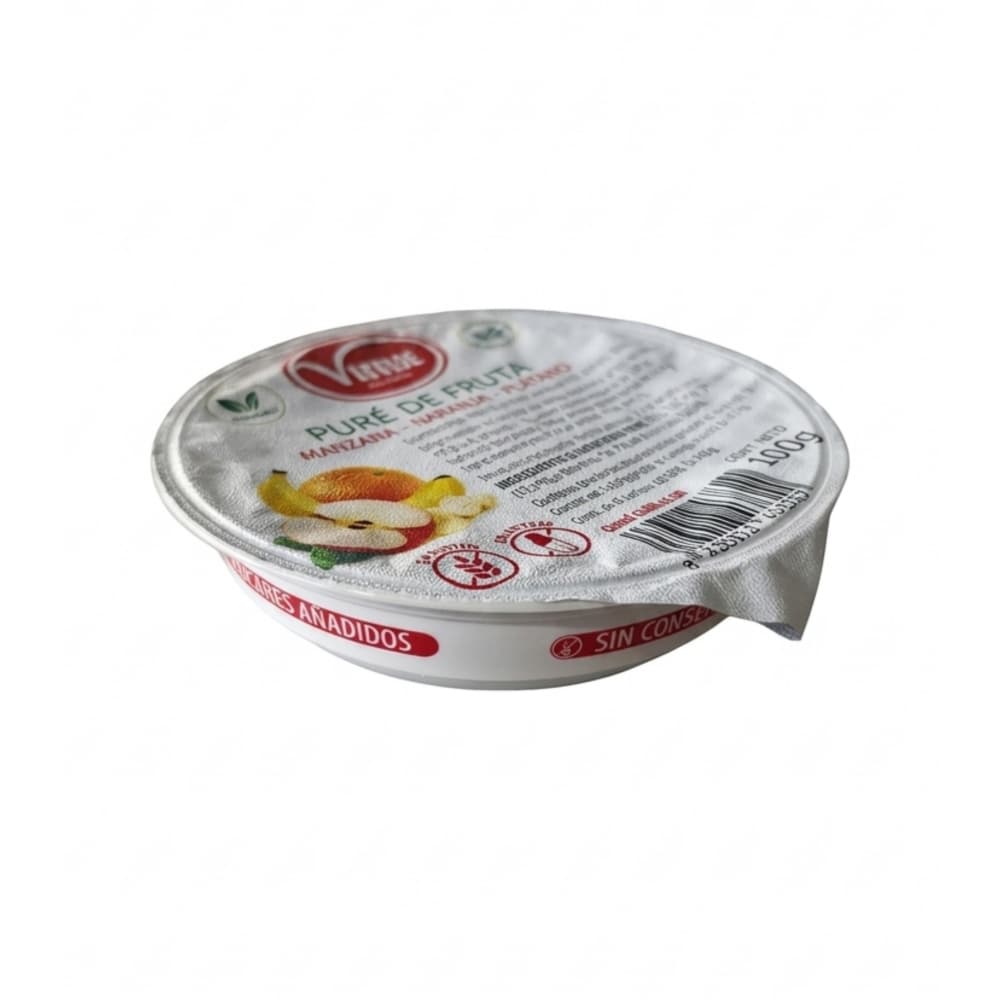 Puré de fruta manzana, naranja y plátano Vima Foods (100 g / 3.52 oz) - Miniatura 2