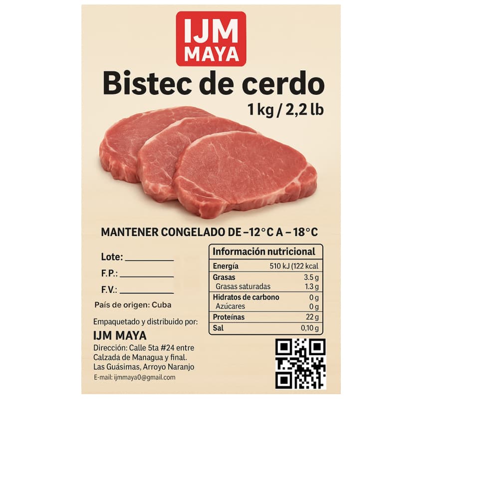Bistec de cerdo IJM Maya (1 kg / 2.2 lb) - Miniatura 4