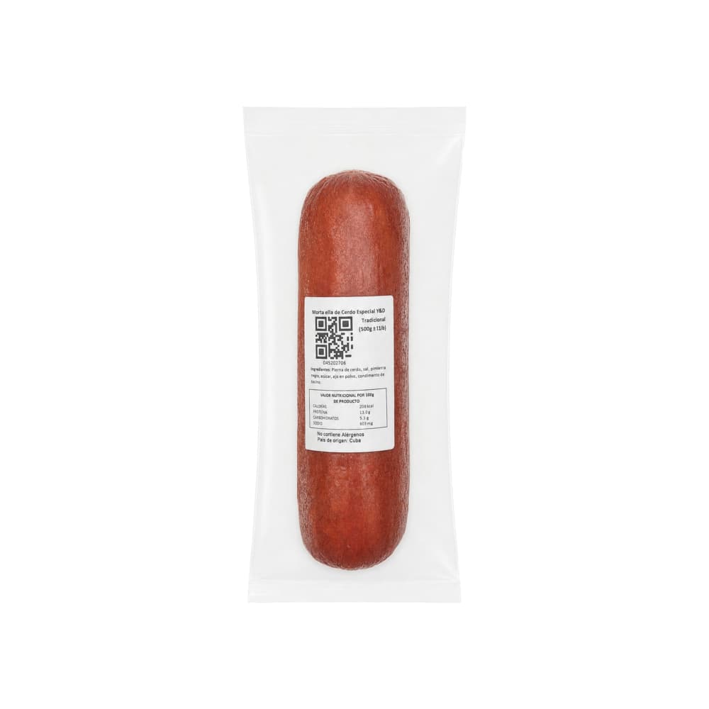 Mortadella de cerdo especial condimentada Tradicional Y&D (500 g / 1.1 lb) - Miniatura 3