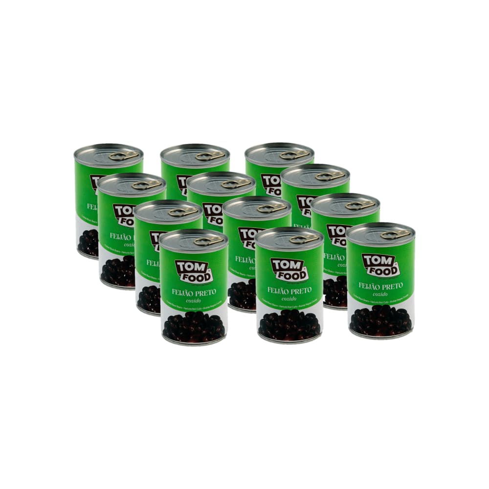 Frijoles negros cocidos Tom Food (12 x 425 g / 15 oz) - Miniatura 1