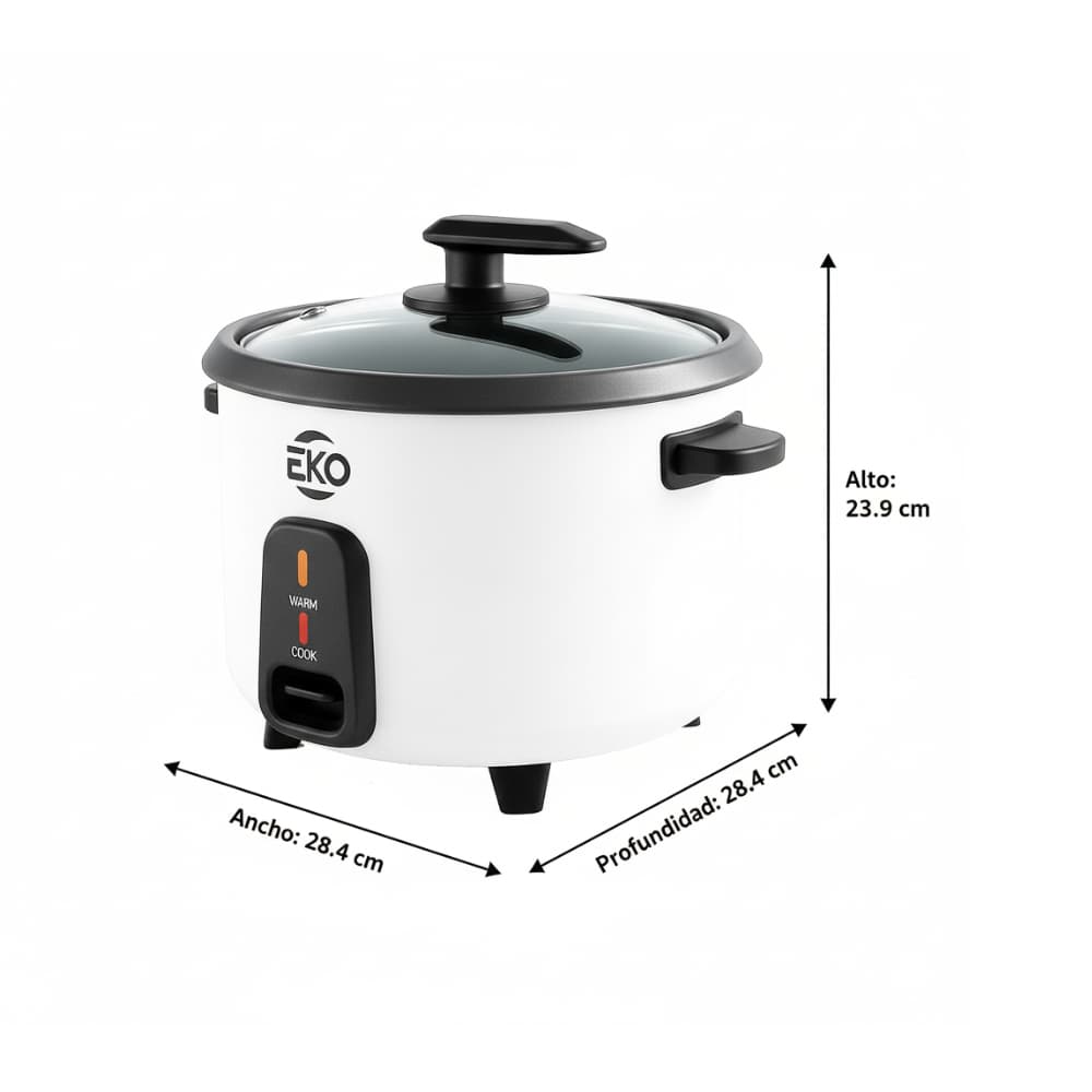 Olla arrocera eléctrica blanca Eko CFXB-1.8EKO - Miniatura 2
