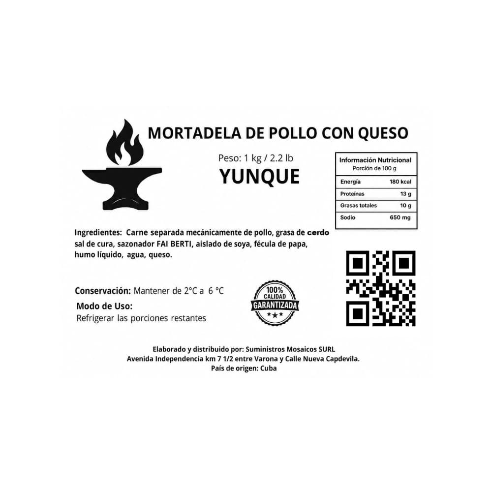 Mortadela de pollo con queso Yunque (1 kg / 2.2 lb) - Miniatura 3