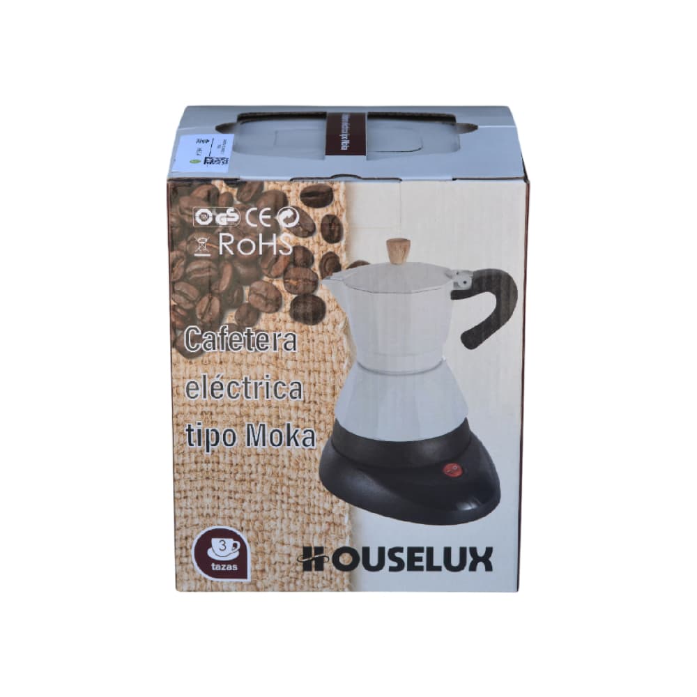 Cafetera eléctrica tipo Moka de 3 tazas Houseloux - Miniatura 7