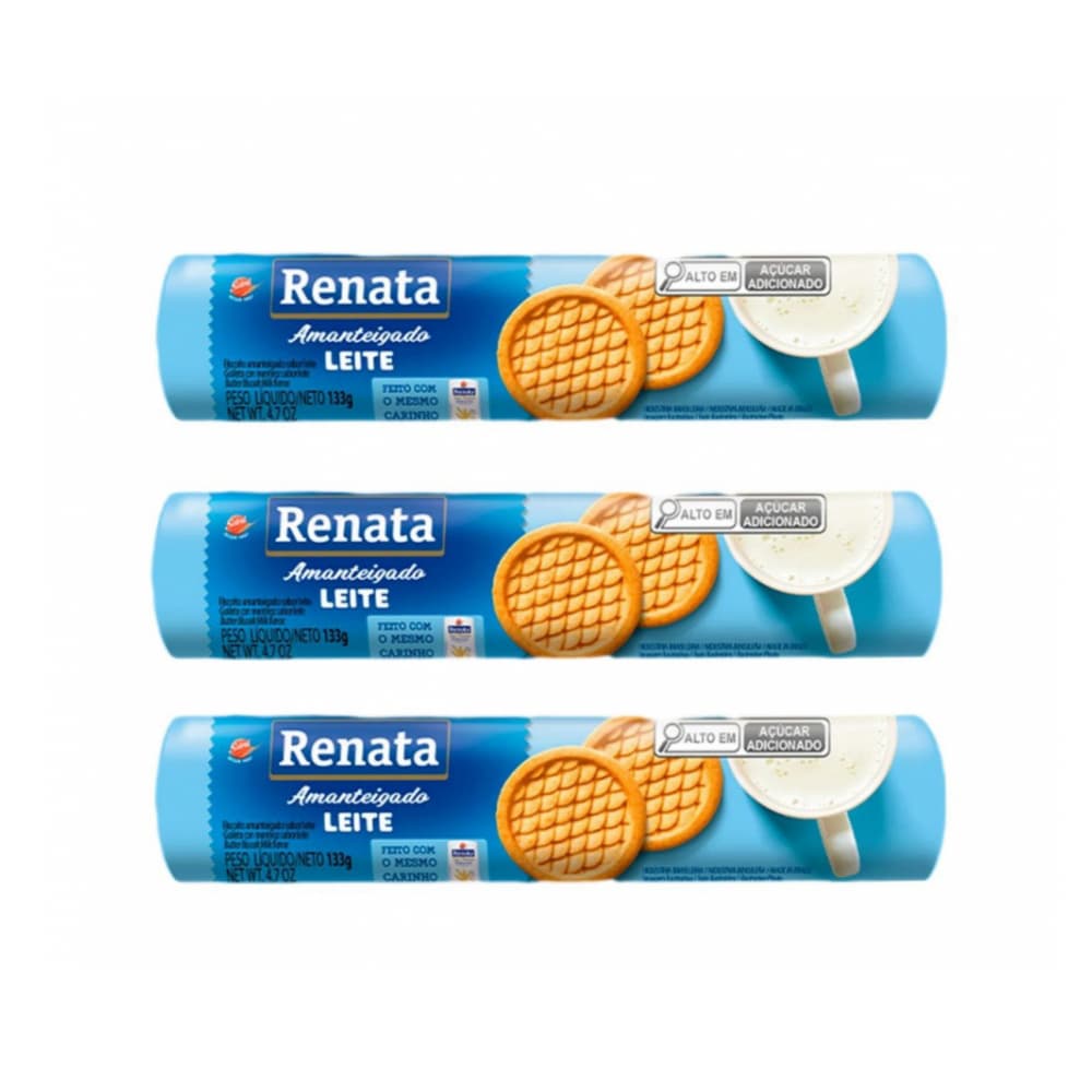 Galletas de mantequilla con sabor a leche Renata (3 x 133 g) - Imagen 1