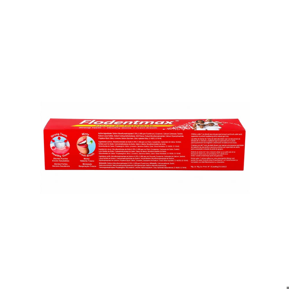 Cepillo y pasta dental con flúor Flodentmax (100 g / 3.5 oz) - Miniatura 3