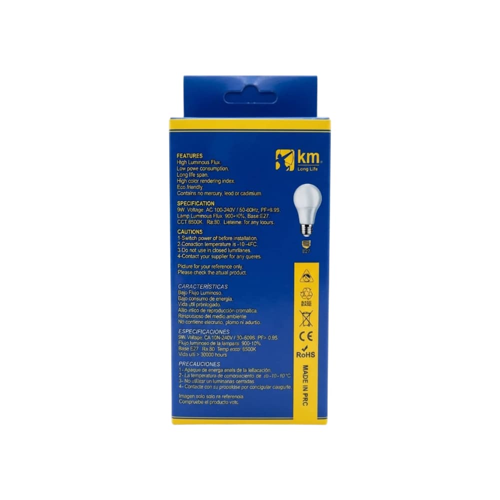 Bombillo Led 9 W Km Long Life - Miniatura 2