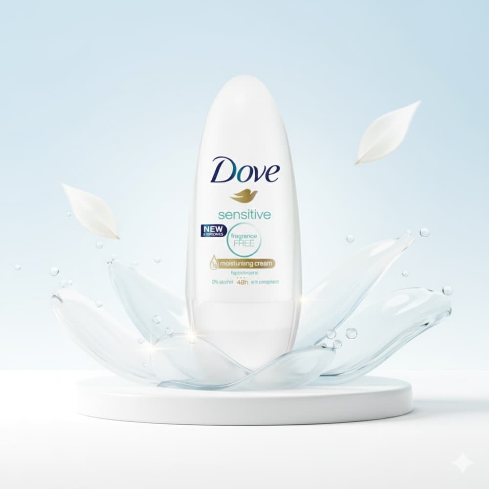 Desodorante antitranspirante roll-on para pieles sensibles Dove (40 ml) - Miniatura 4