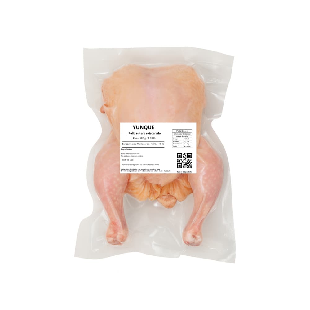 Pollo entero eviscerado Yunque (900 g / 1.98 lb) - Miniatura 2