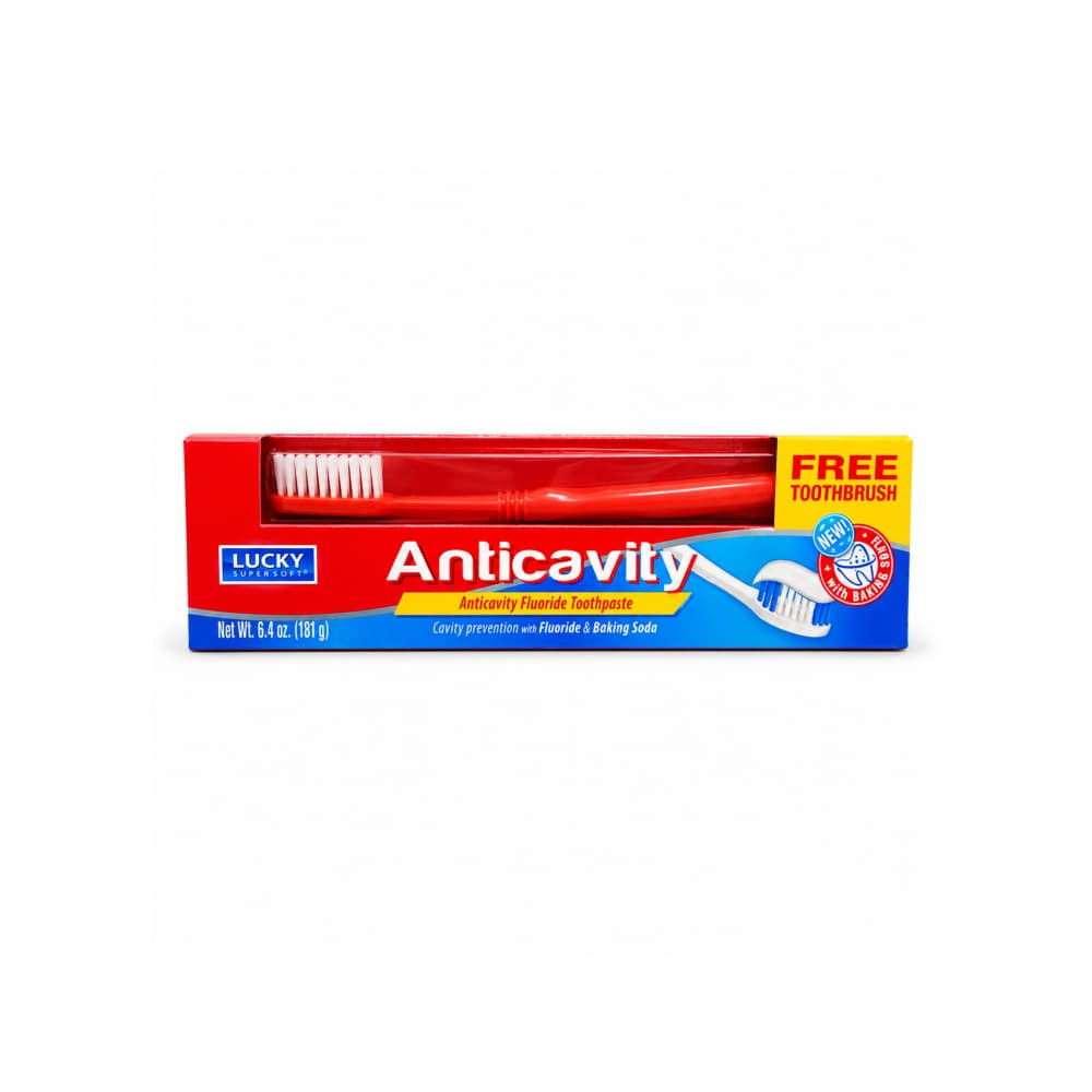 Pasta dental anticaries con flúor Lucky (181 g / 6.4 oz) - Miniatura 1