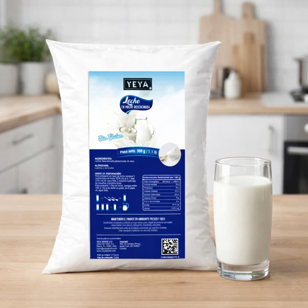 Leche en polvo descremada YEYA ( 6 x 500 g / 1.1 lb ) - Miniatura 2
