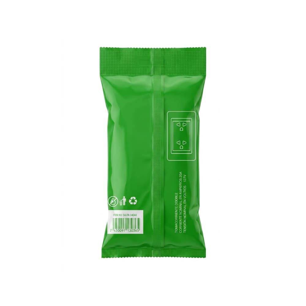 Tomacorriente doble de 3 puntos de conexión Saco 04-FR-34044 (1 U) - Miniatura 2