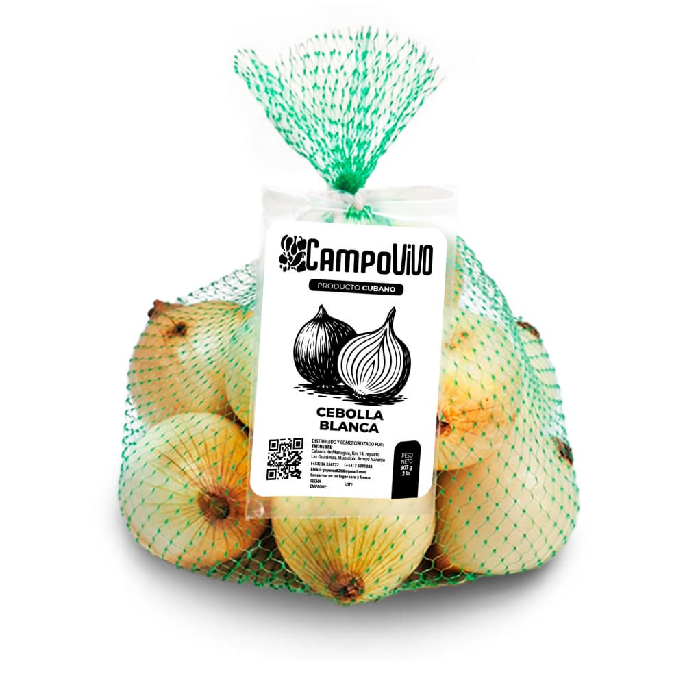 Cebolla blanca Campo Vivo (907 g / 2 lb) - Imagen 1