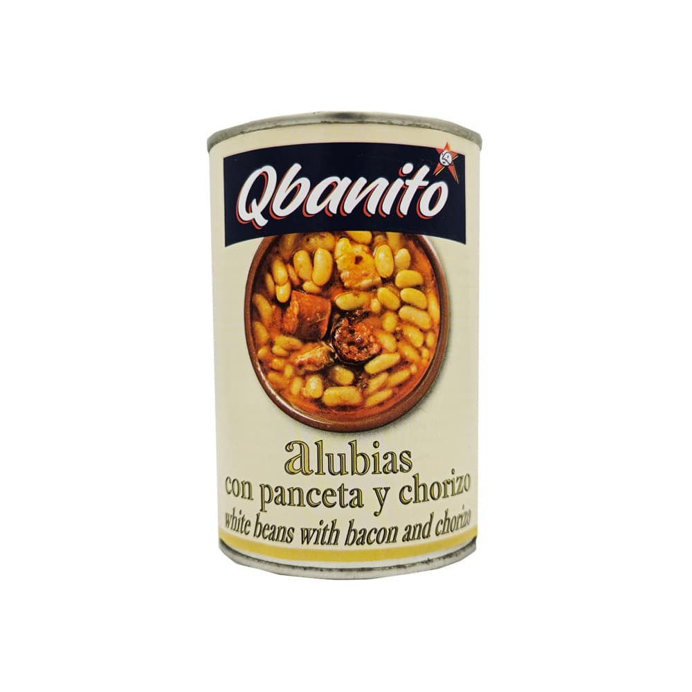 Alubias con panceta y chorizo Qbanito (420 g) - Imagen 1