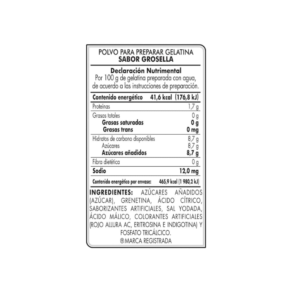 Gelatina de sabor grosella D'Gari (120 g / 4.23 oz) - Miniatura 6