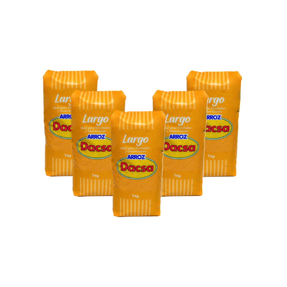Arroz largo Dacsa (5 x 1 kg / 2.2 lb) - Imagen 1