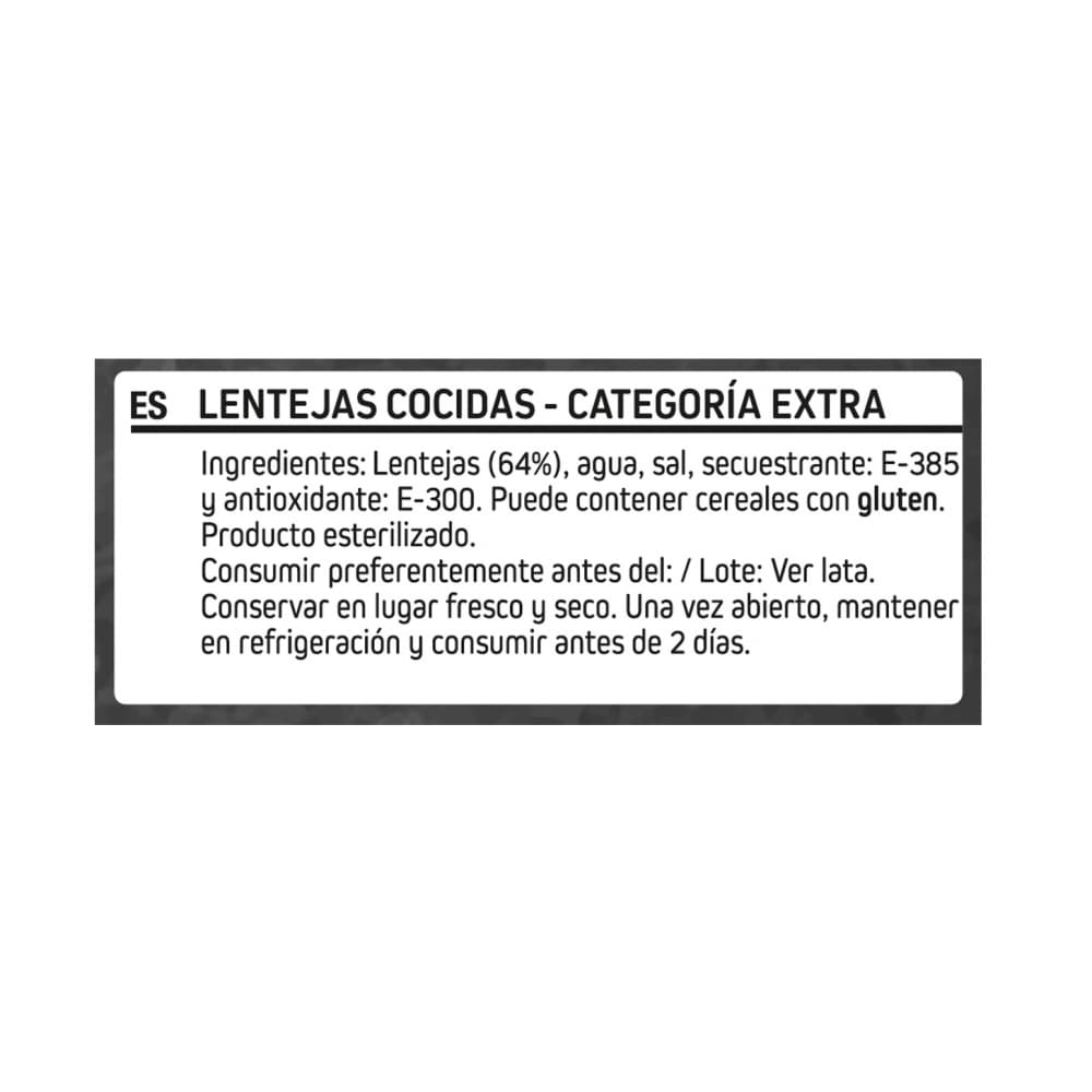 Lentejas cocidas Montey (2.5 Kg / 5.5 lb) - Miniatura 3