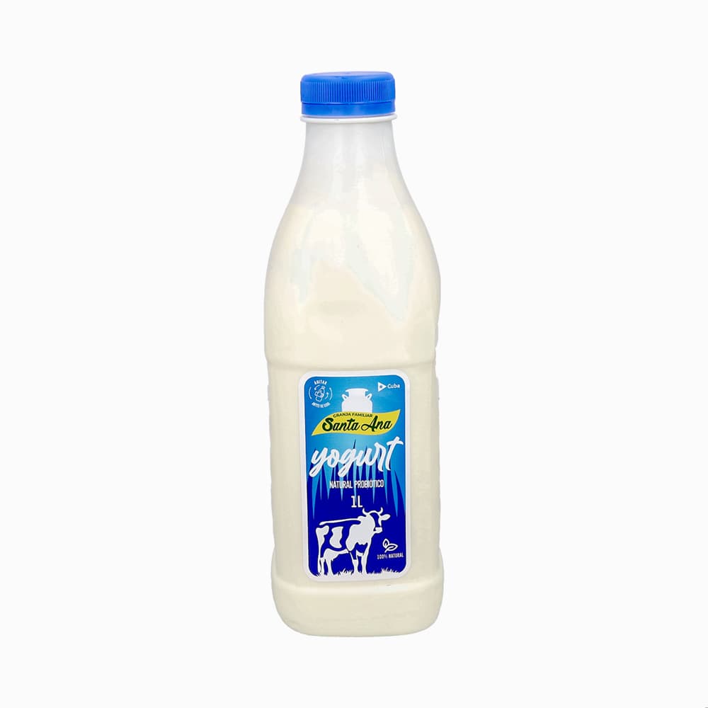 Yogurt probiótico natural Santa Ana (1 L) - Imagen 1