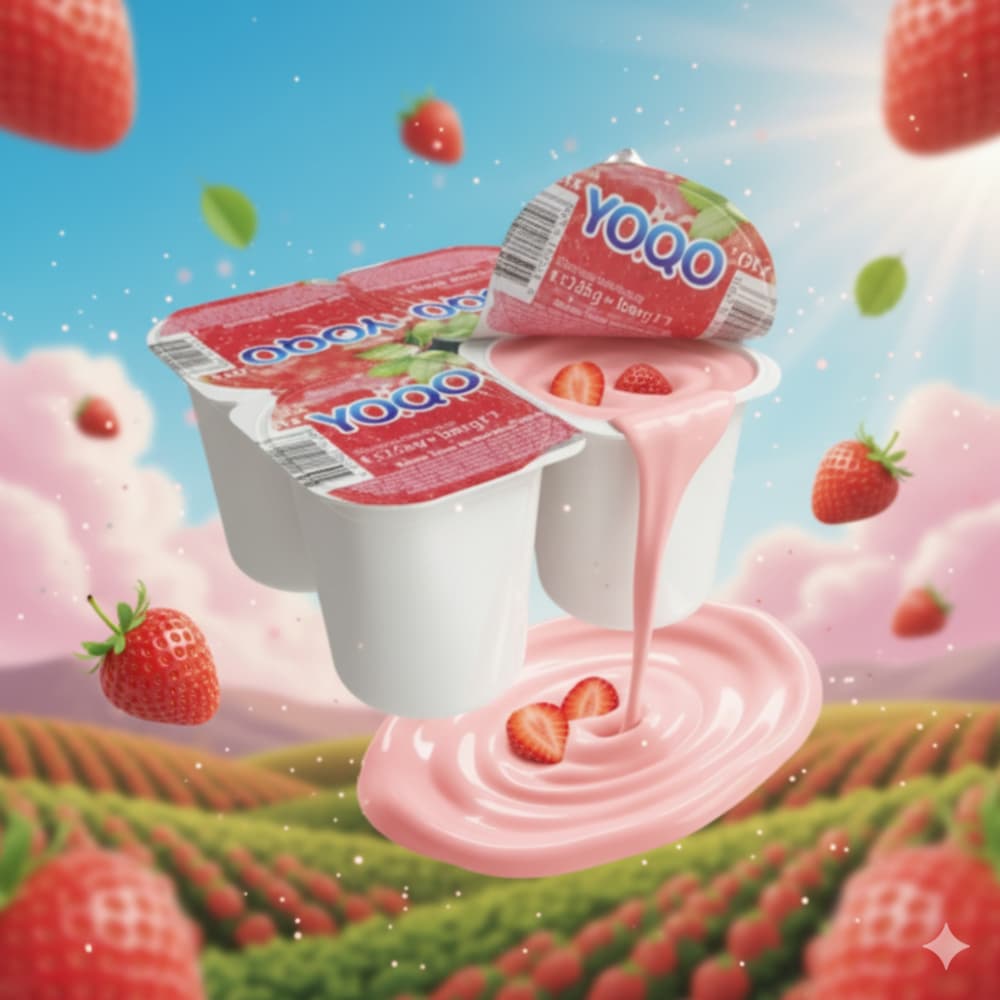 Yogurt sabor fresa Yoqo (4 x 125 g / 4.41 oz) - Miniatura 4