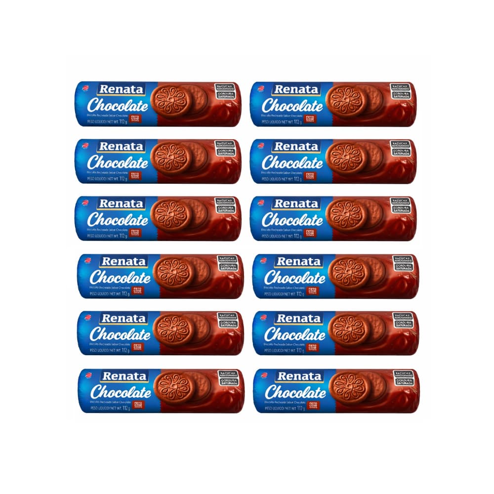 Galletas de chocolate con relleno sabor chocolate Renata (12 x 112 g / 3.9 oz) - Miniatura 1