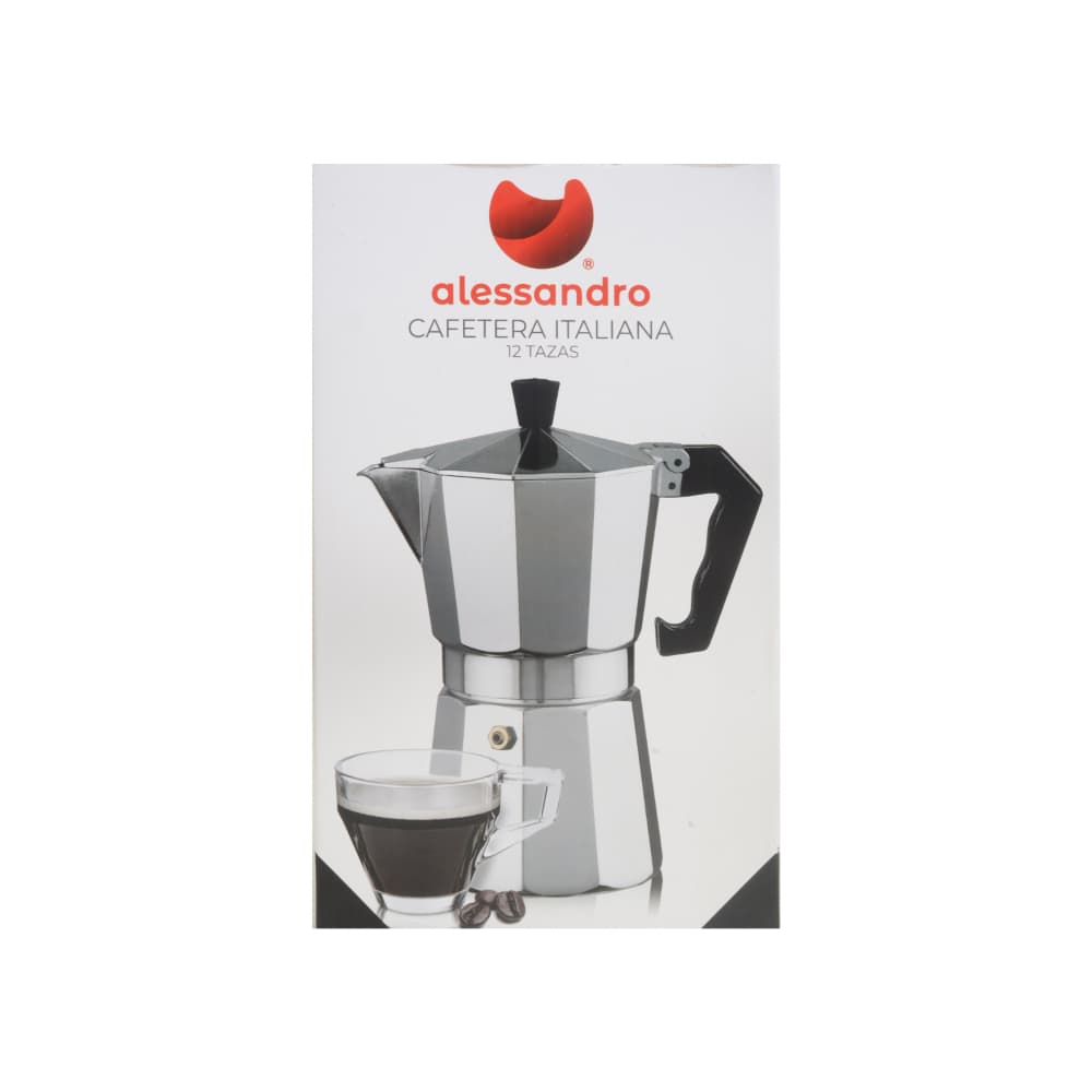 Cafetera italiana de aluminio de 12 tazas Alessandro - Miniatura 3
