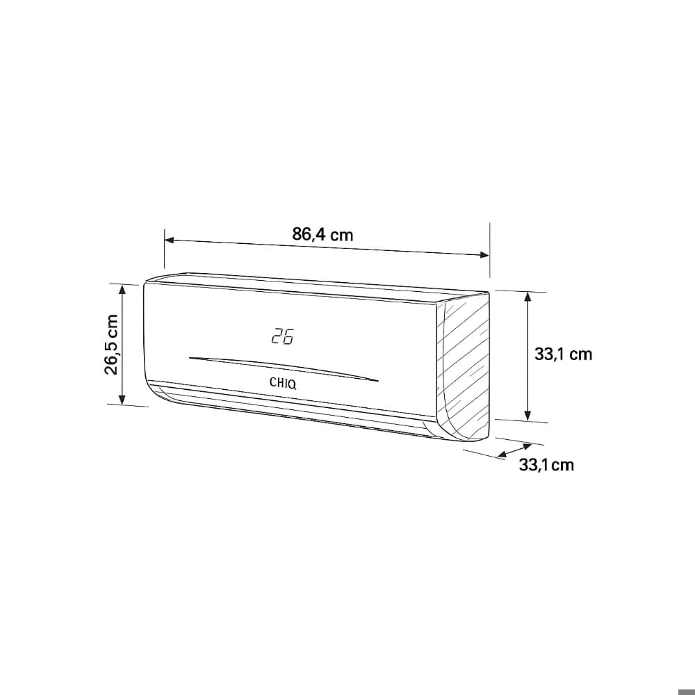 Aire acondicionado tipo split de 1 tonelada Chiq CQASO12C2W - Miniatura 3