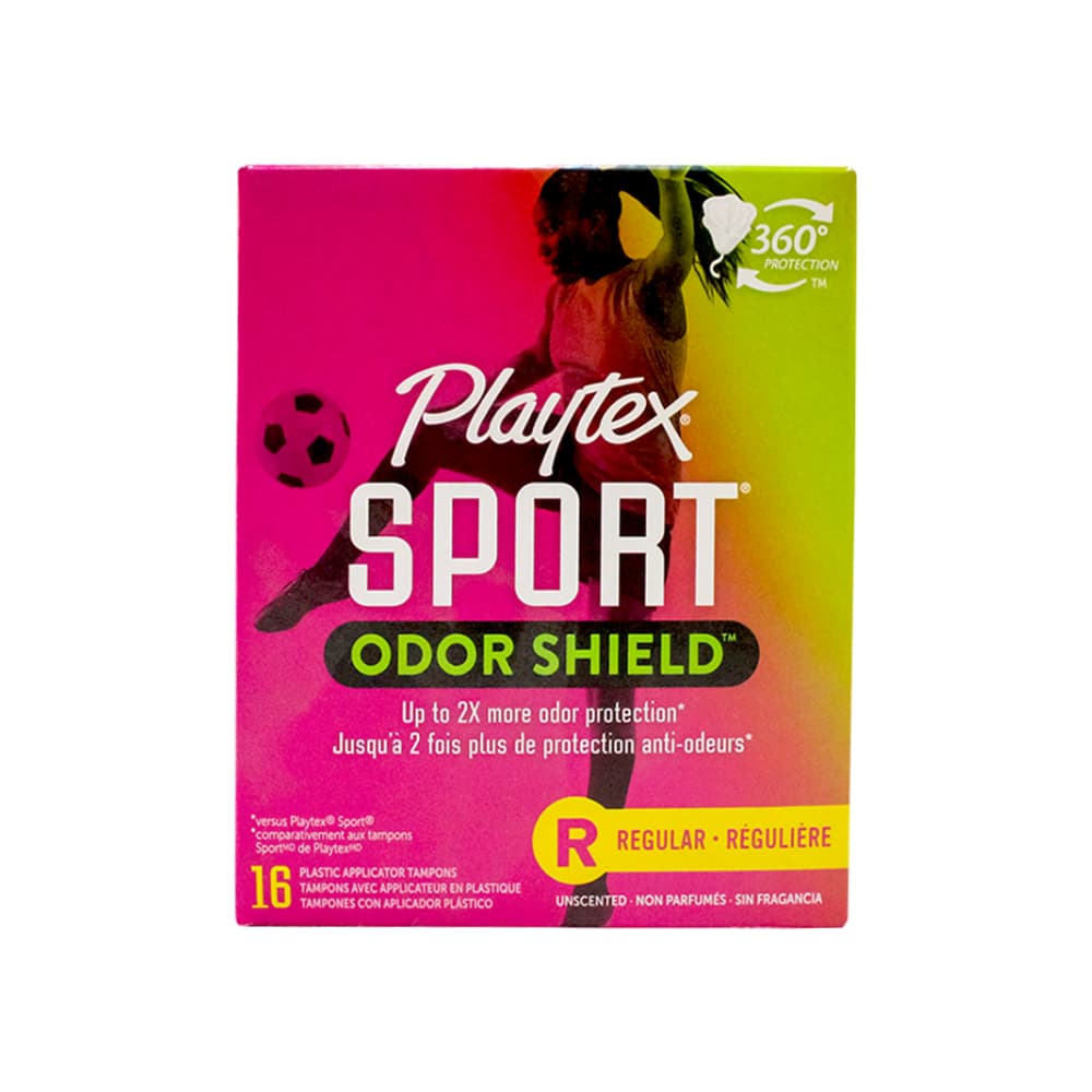 Tampones con aplicador plástico Playtex Sport Odor Shield Regular (16 U) - Imagen 1
