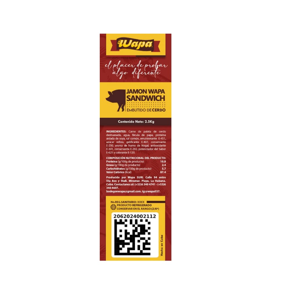 Jamón sandwich Wapa (2.5 kg / 5.5 lb) - Miniatura 5