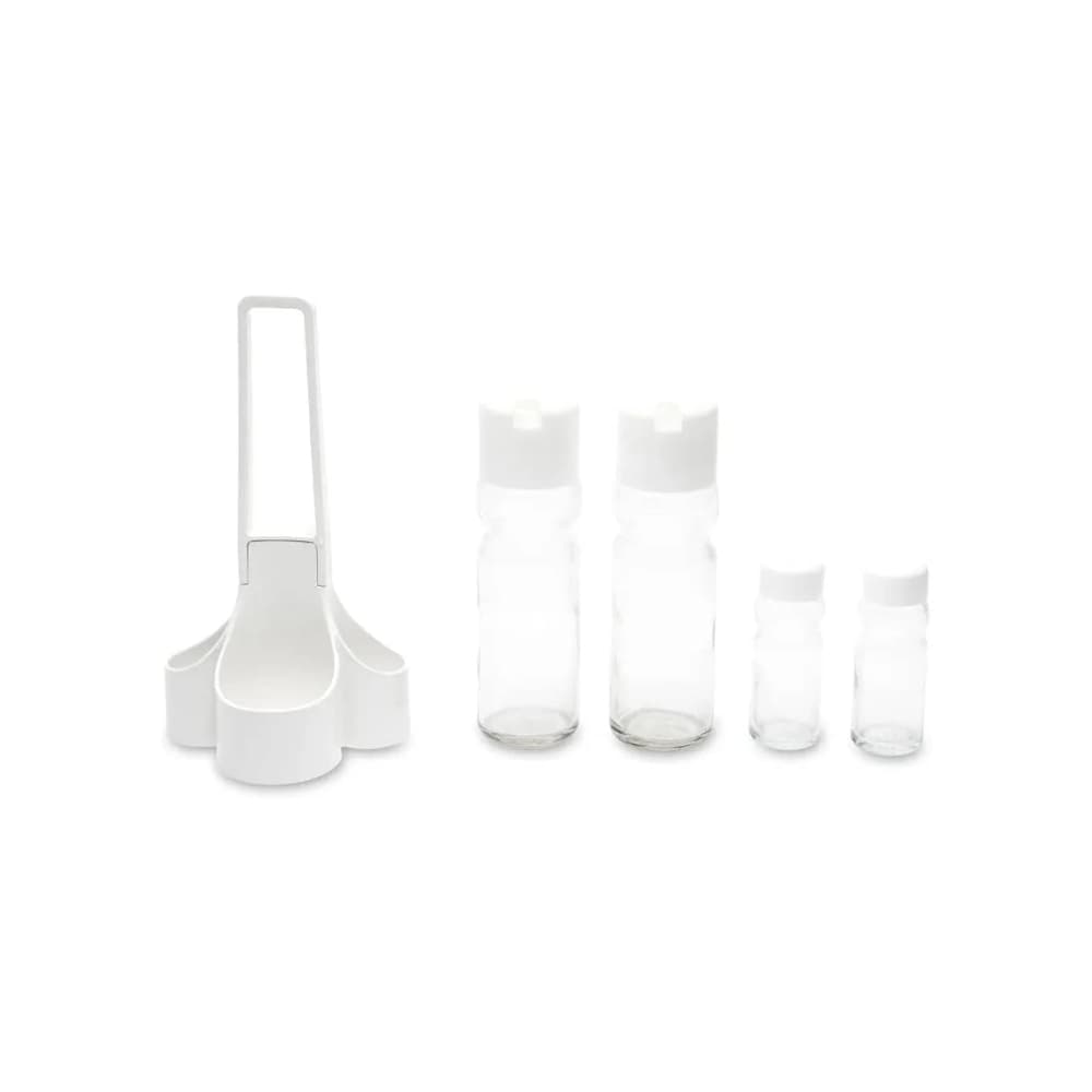 Juego de 4 piezas de aceitera, vinagrera, salero y pimentero blanco Alessandro Casa y Menaje - Miniatura 3