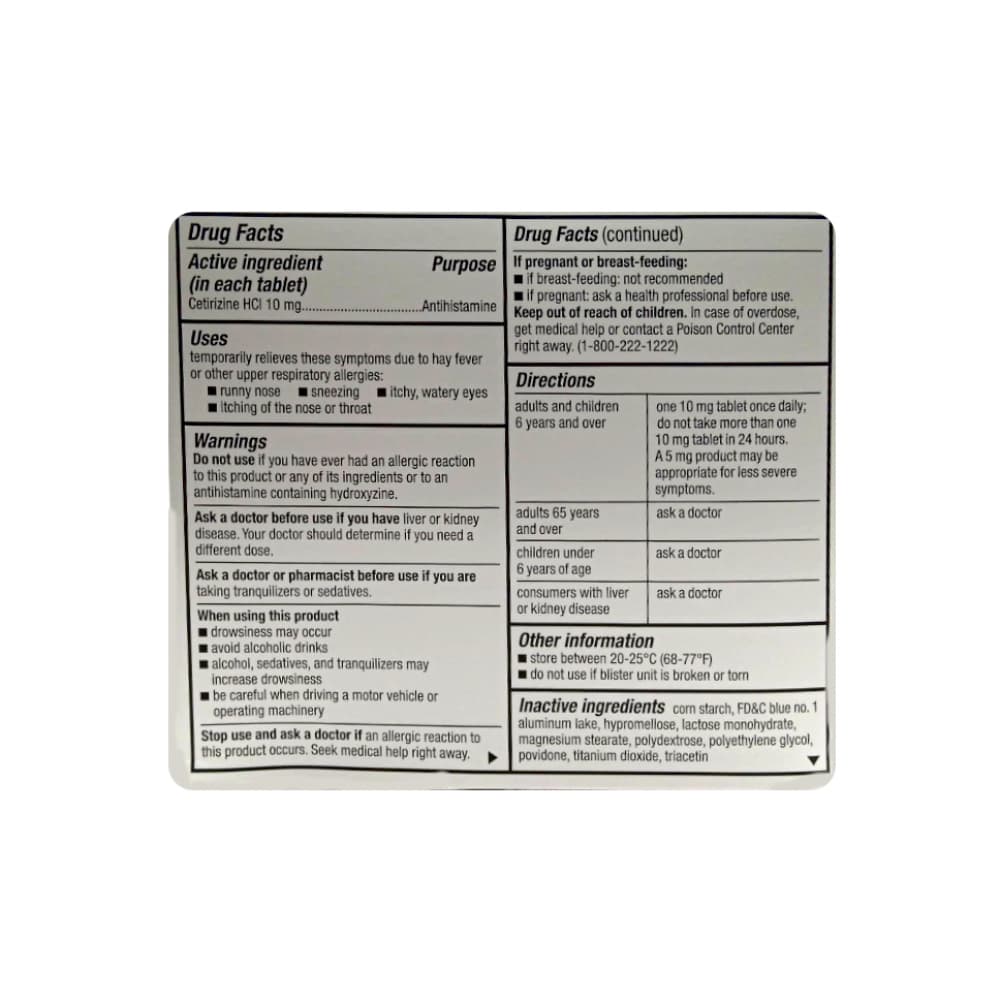 Clorhidrato de Cetirizina 10 mg Major (14 tabletas) - Miniatura 3