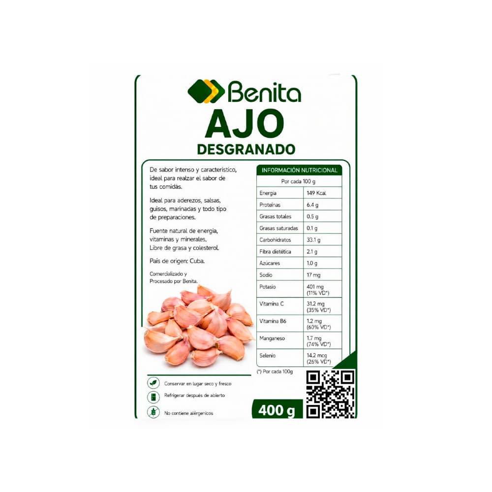 Ajo desgranado Benita (400 g / 14.11 oz) - Miniatura 2