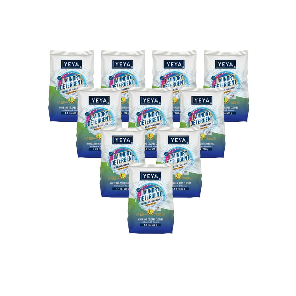 Detergente en polvo con aroma a limón Yeya (10 x 500 g / 1.1 lb) - Imagen 1
