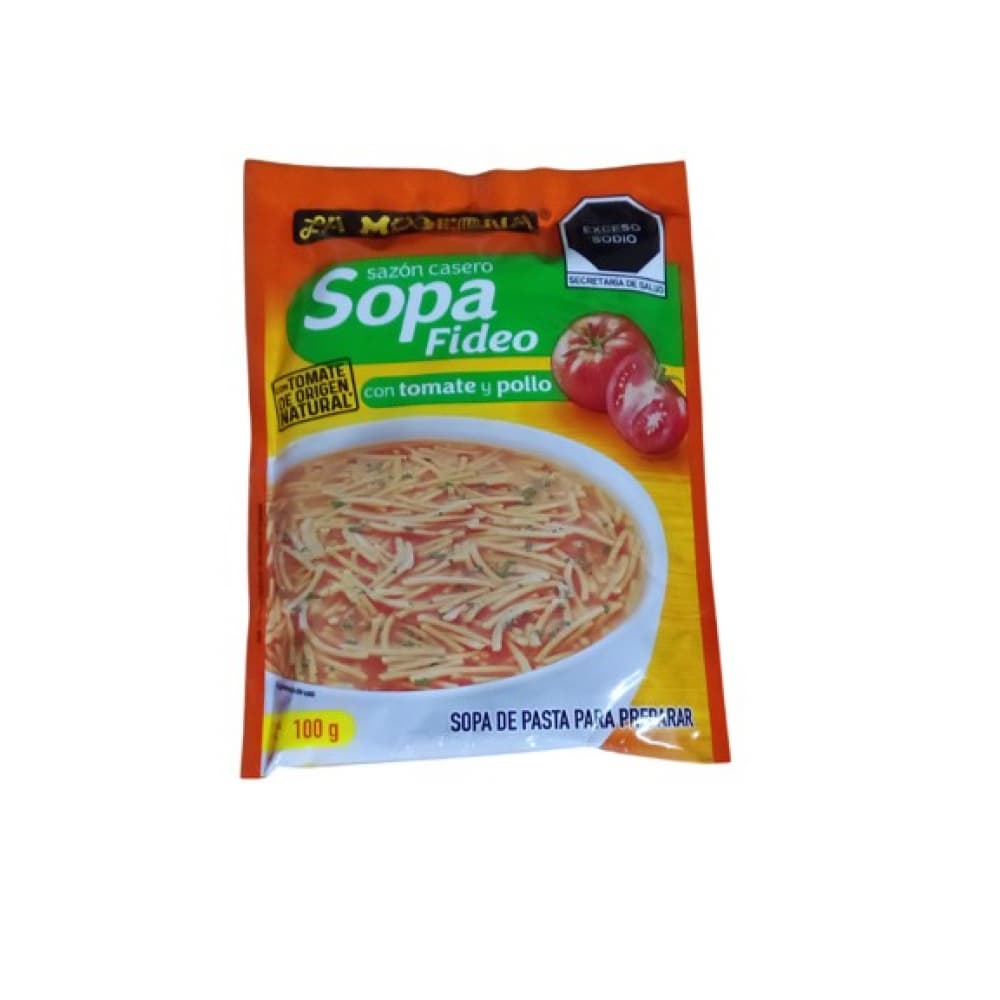 Sopa fideos con tomate y pollo La Moderna (100 g / 3.53 oz) - Miniatura 2