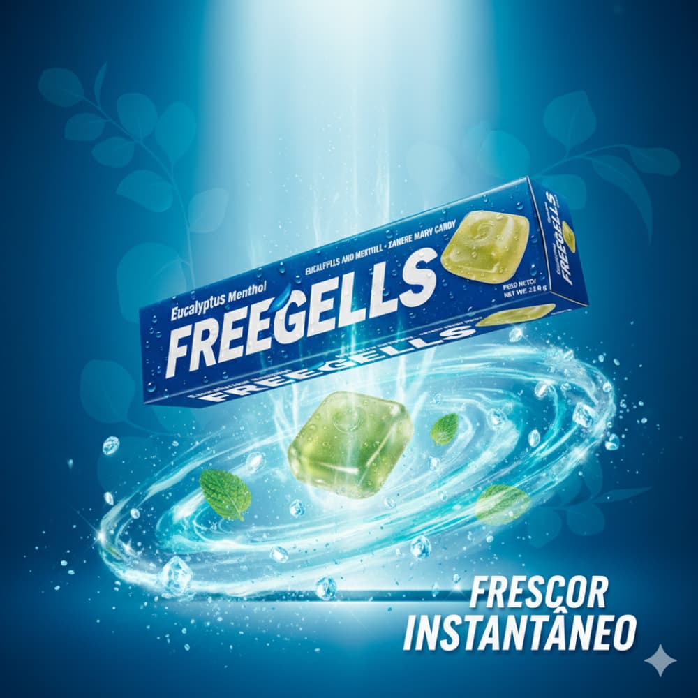 Caramelos macizos duros sabor a mentol y eucalipto Freegells (27.9 g) - Miniatura 4