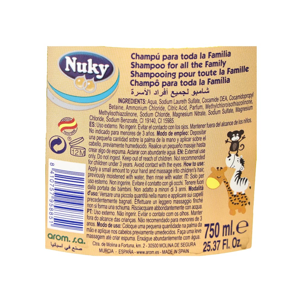 Champú para toda la familia Nuky (750 ml) - Miniatura 7