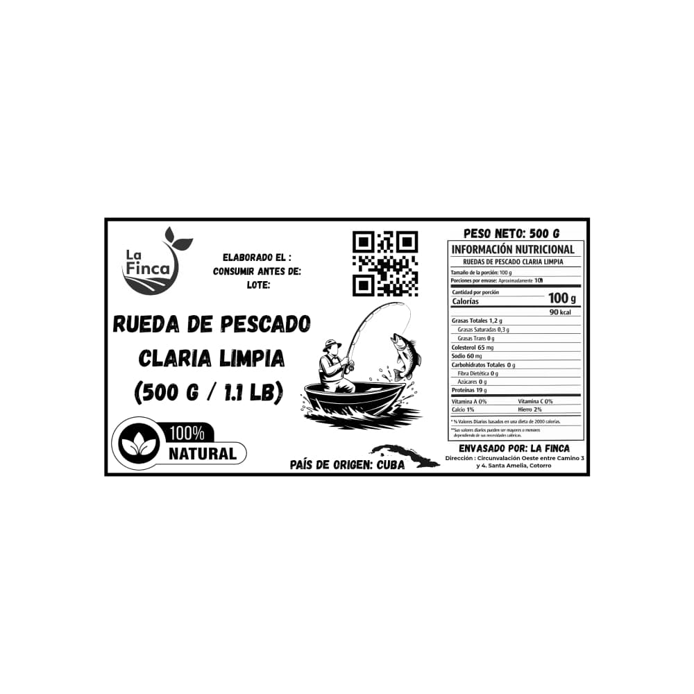 Ruedas de pescado claria limpia La Finca (500 g / 1.1 lb) - Miniatura 4