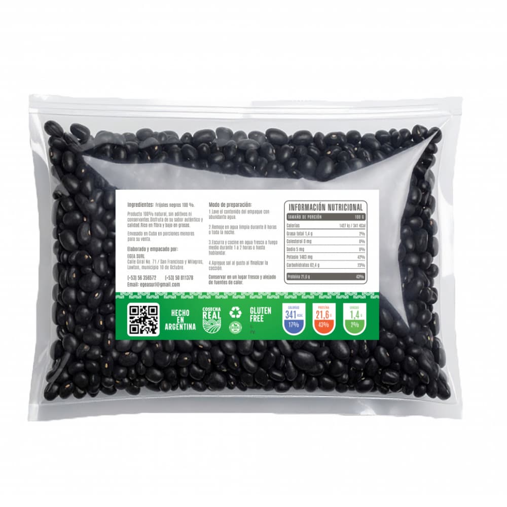 Frijoles negros Cosecha Real (6 x 1 kg / 2.2 lb) - Miniatura 2
