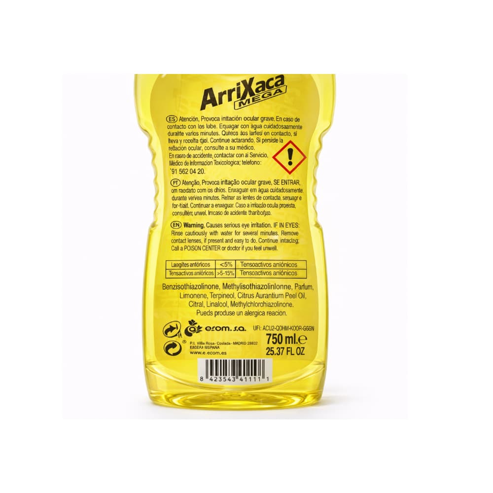 Lavavajillas concentrado de limón Arrixaca (750 ml) - Miniatura 7