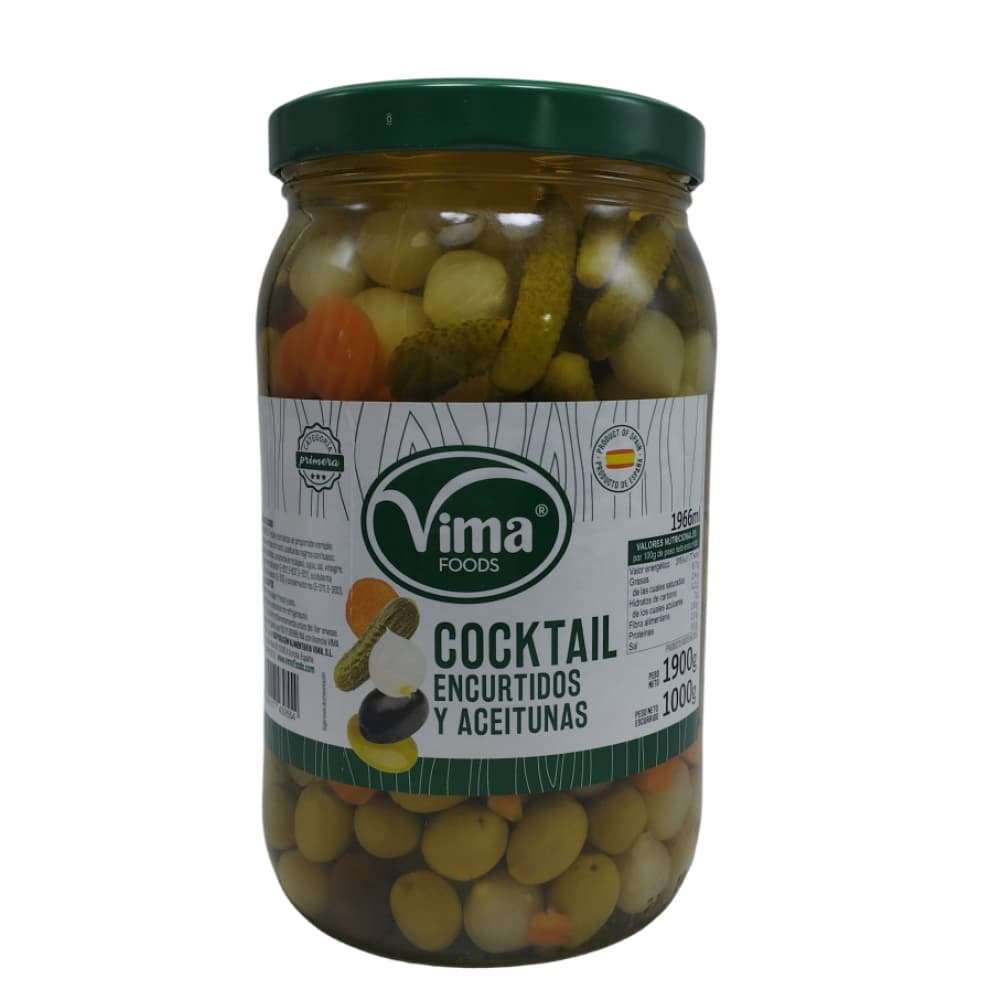 Cóctel de encurtidos y aceitunas Vima Foods (1.9 kg / 4.18 lb) - Imagen 1