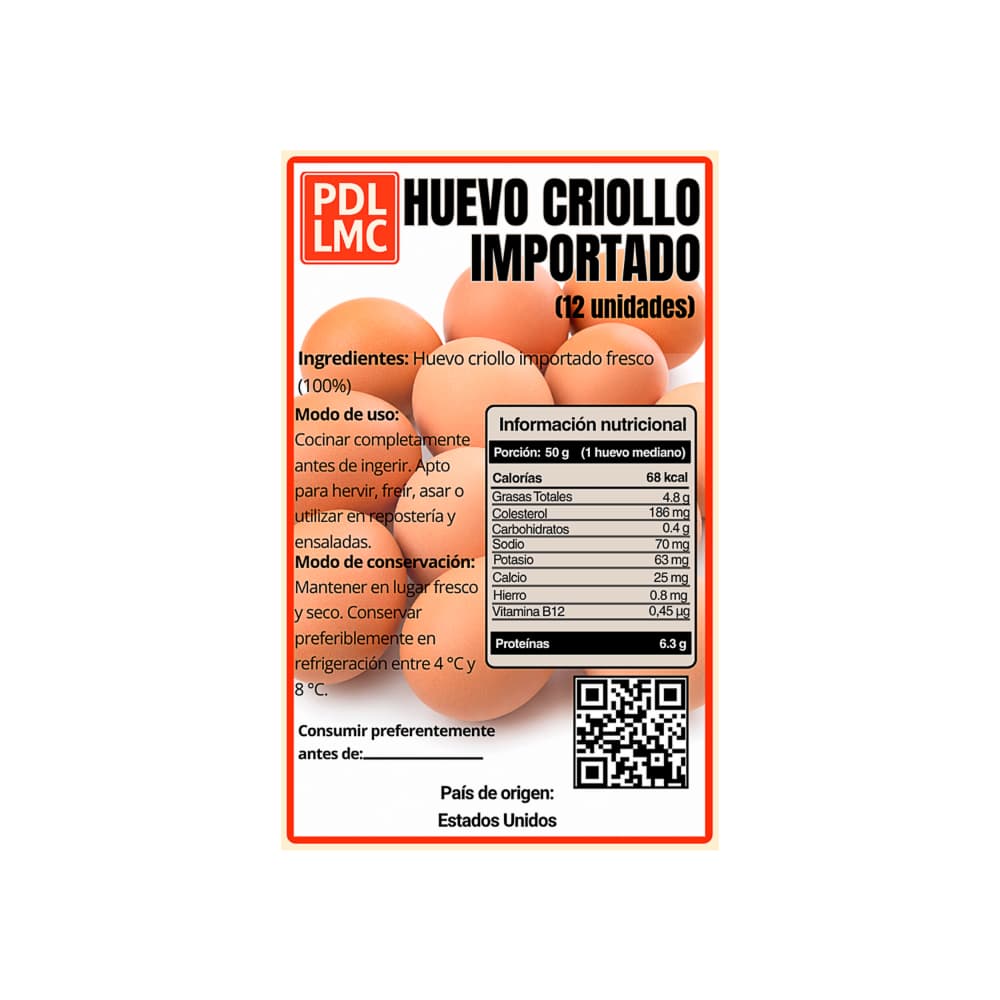Huevo criollo importado PDL LMC (12 U) - Miniatura 3