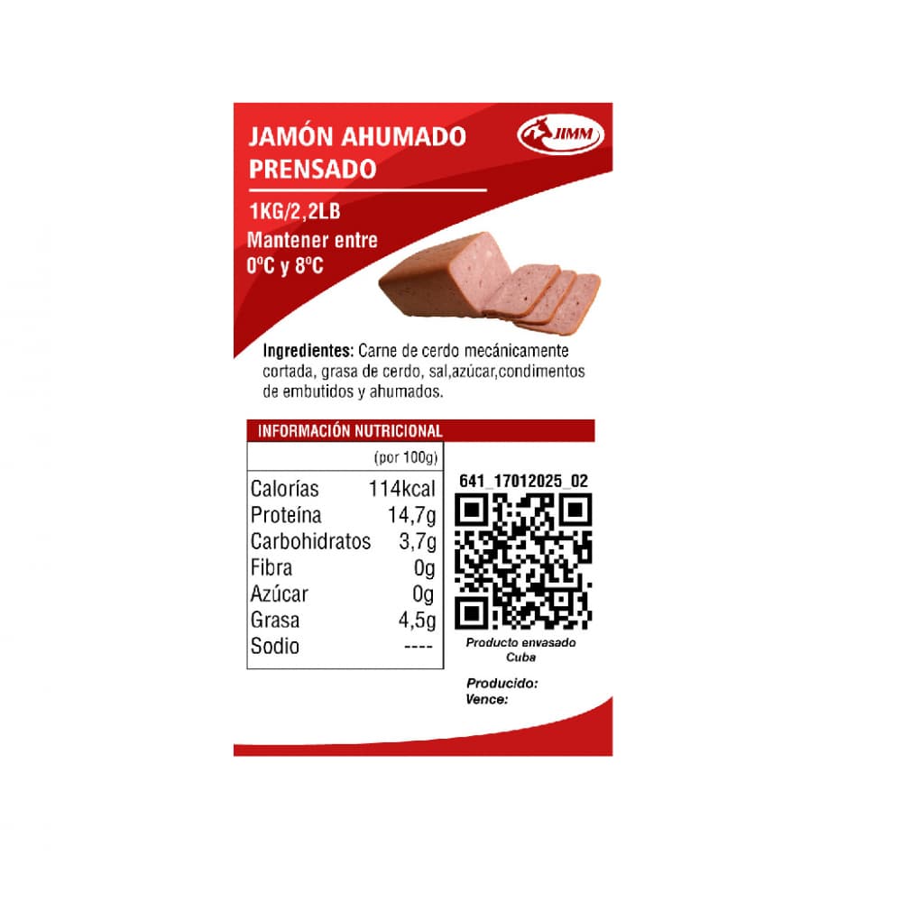 Jamón ahumado prensado Jimm (1 kg / 2.2 lb) - Miniatura 3