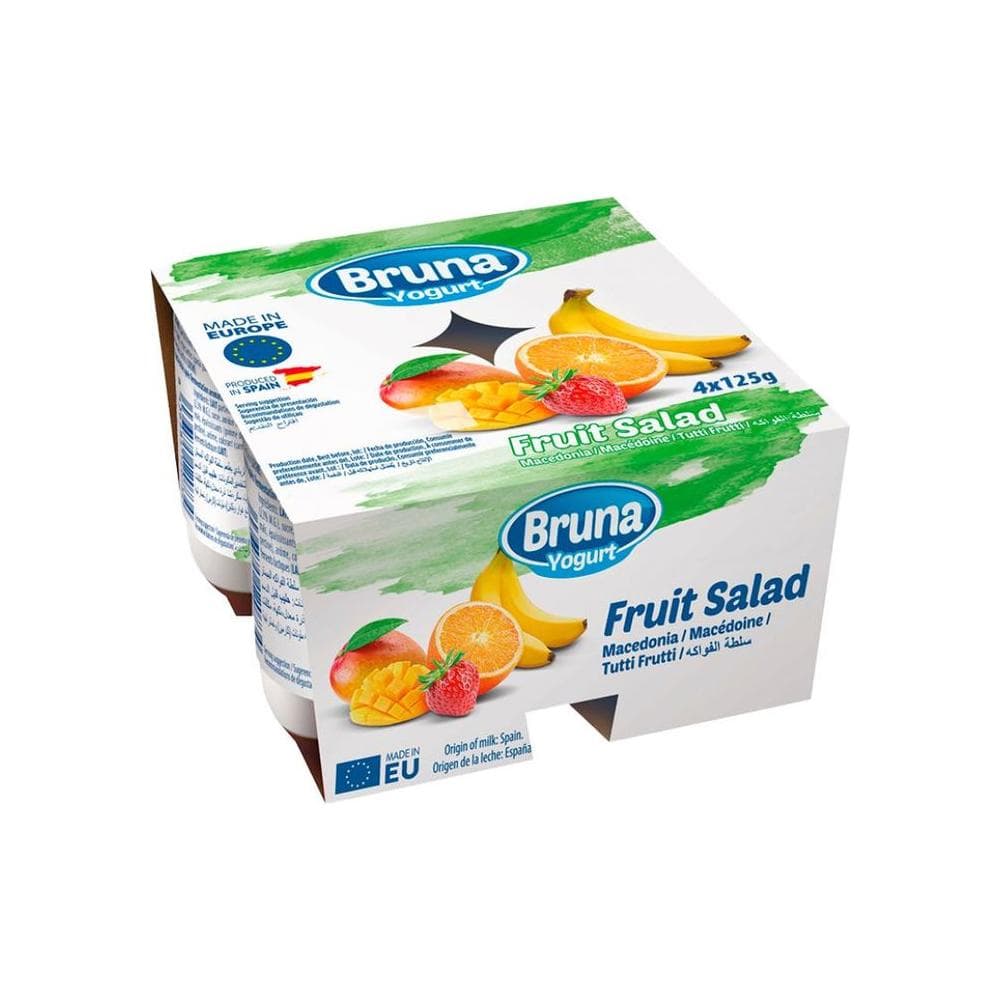 Yogurt pasteurizado sabor a macedonia Bruna (4 x 125 g / 4.41 oz) - Miniatura 4