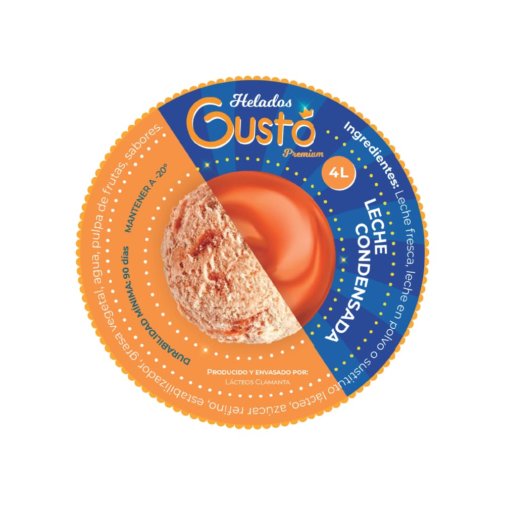 Helado Premium de leche condensada Gustó (4 L) - Miniatura 3