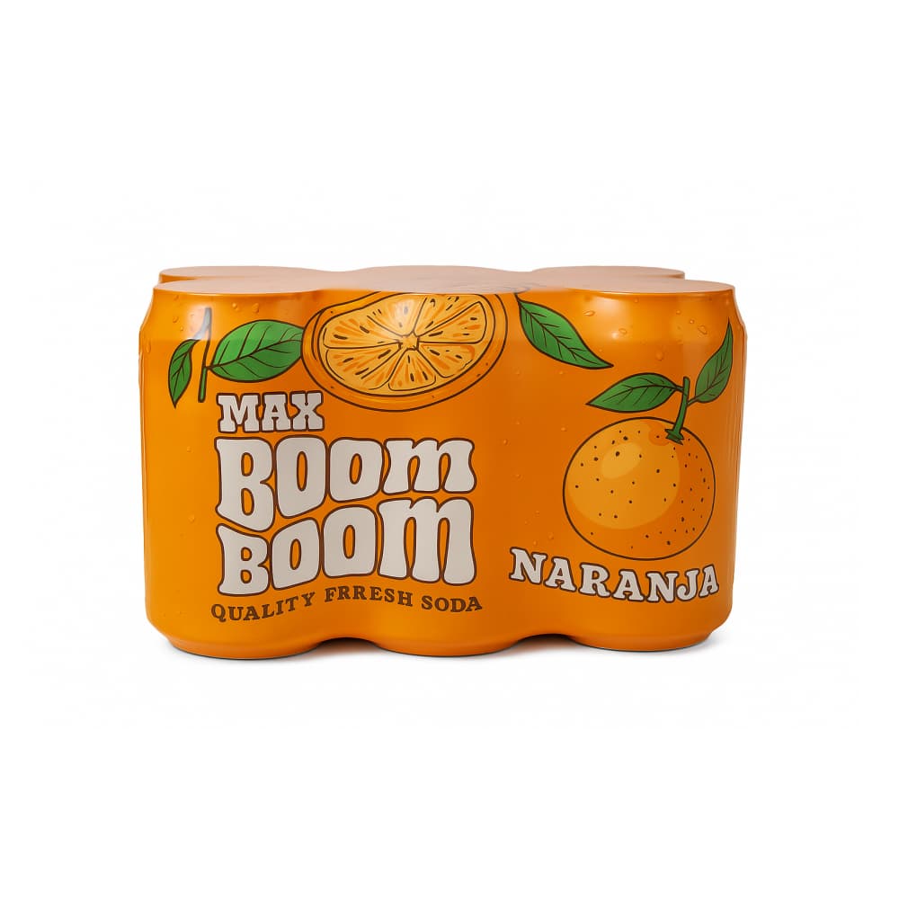 Refresco gaseado de naranja Max Booms Boom (6 x 330 ml) - Miniatura 1