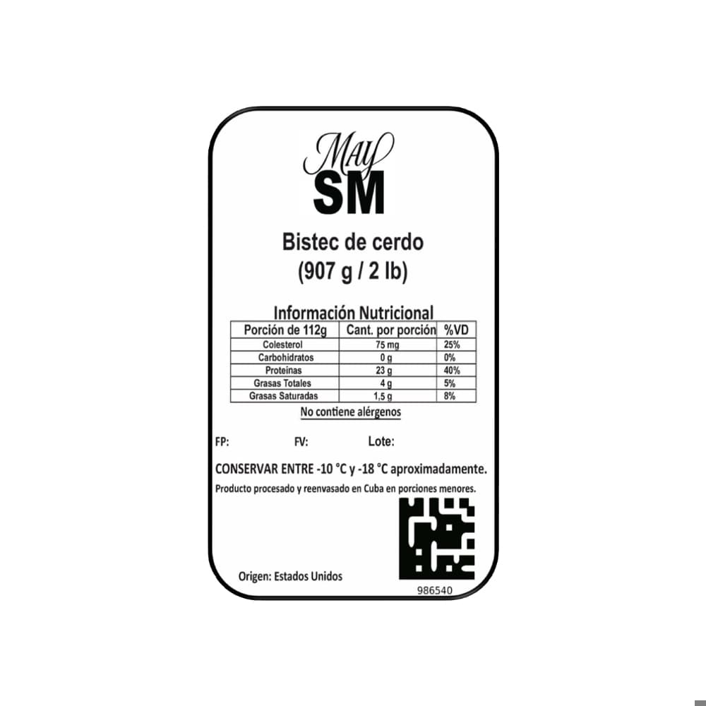 Bistec de cerdo May SM (907 g / 2 lb) - Miniatura 3