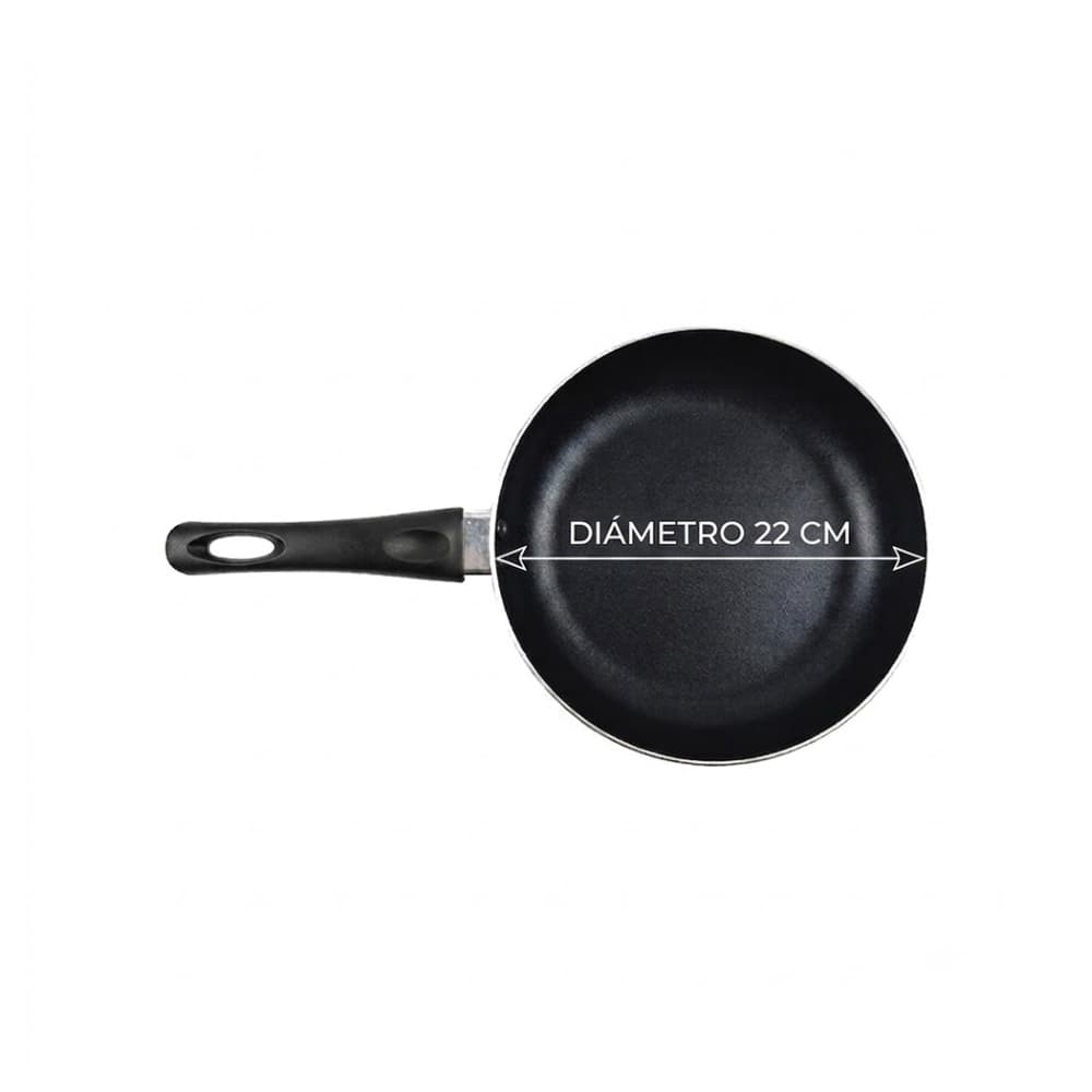 Sartén de 22 cm antiadherente esmaltado exterior azul Ray - Miniatura 4