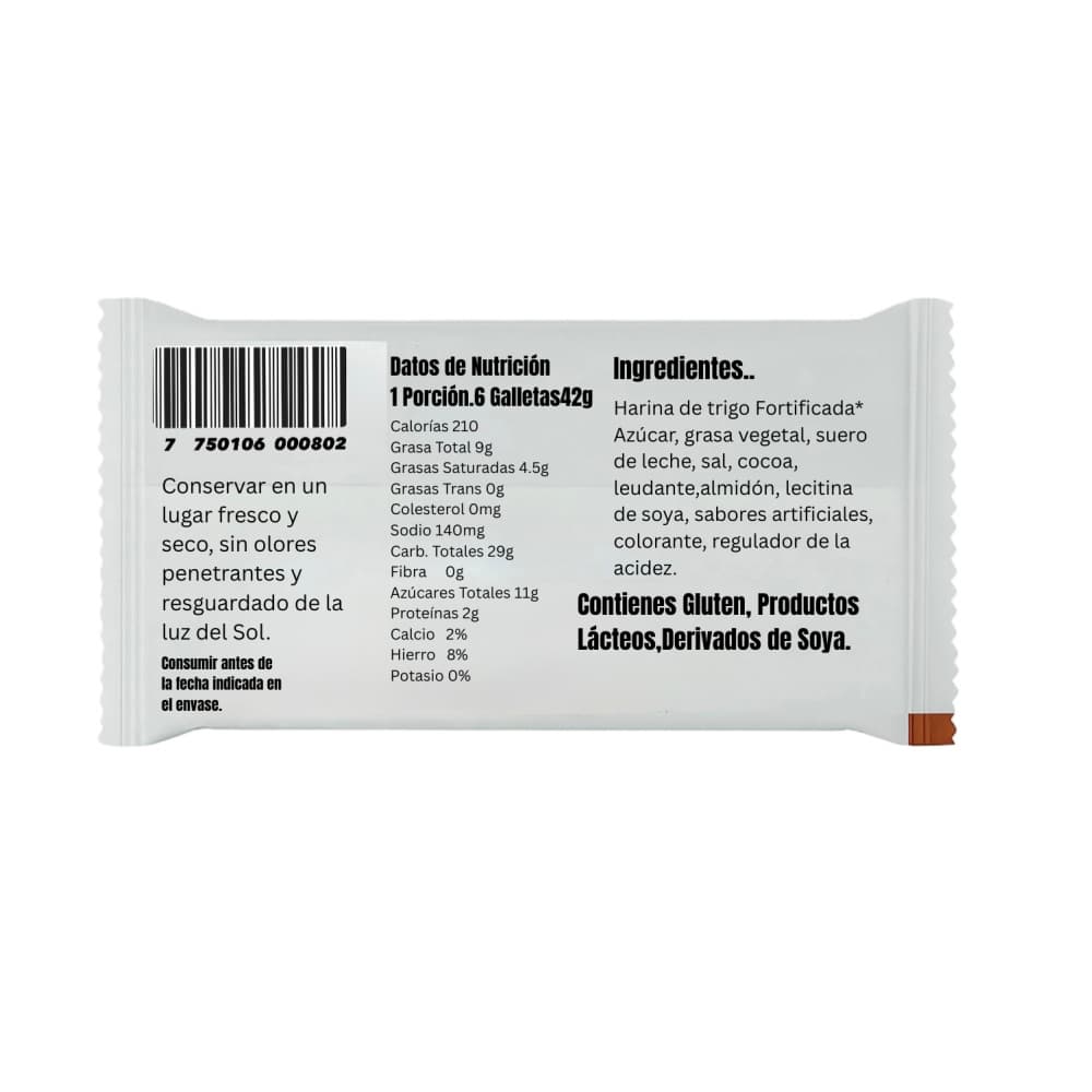 Galletas sabor vainilla con cremas sabor chocolate y vainilla Doble Deleite GN (42 g / 1.48 oz) - Miniatura 4